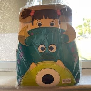 Loungefly Disney Pixar Monsters Inc Boo Mike Sully Cosplay Mini Backpack